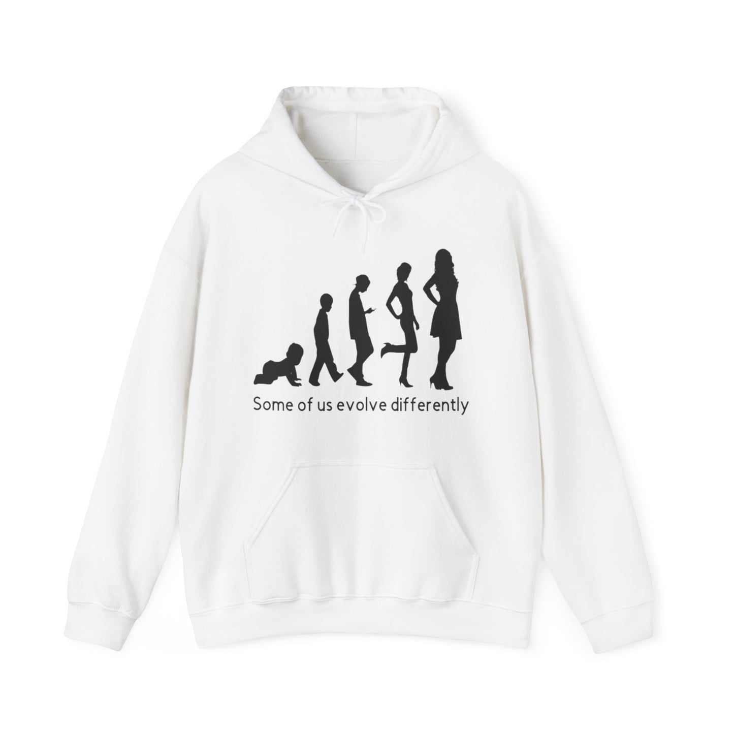 Some of Us Evolve Differently Hooded Sweatshirt, Hoodie, LGBTQ, Transgender, Trans MTF, Transsexual, LGBT, Queer, Coming Out