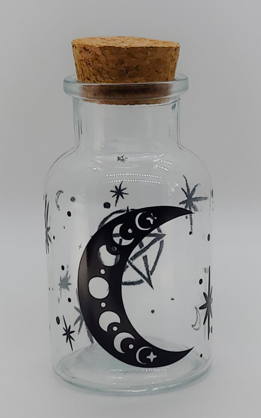 Moon Water Jar - Pentagram Moon