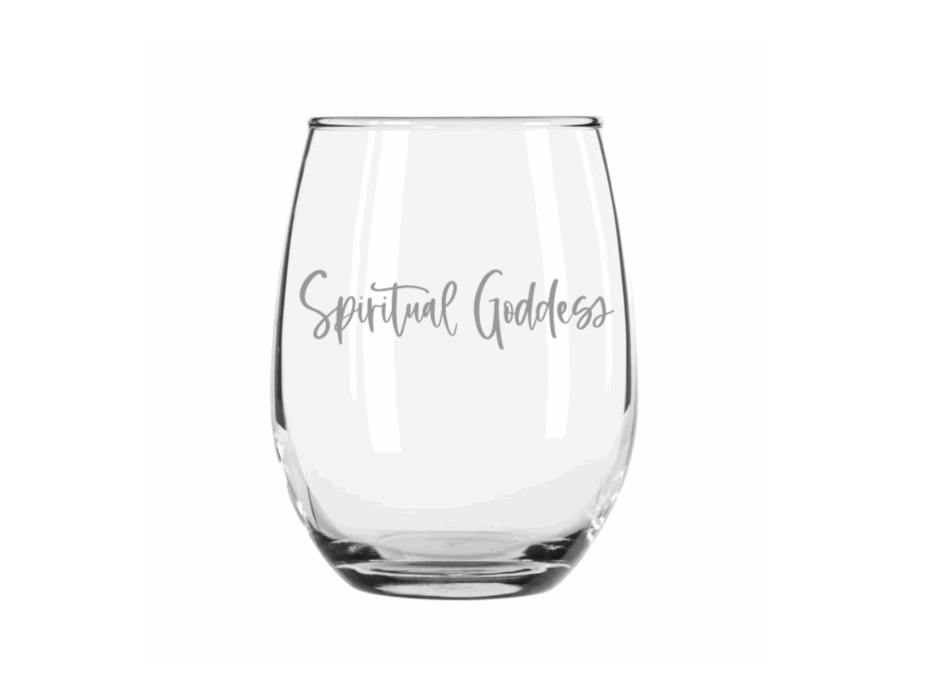 Spiritual Goddess Wine Glass